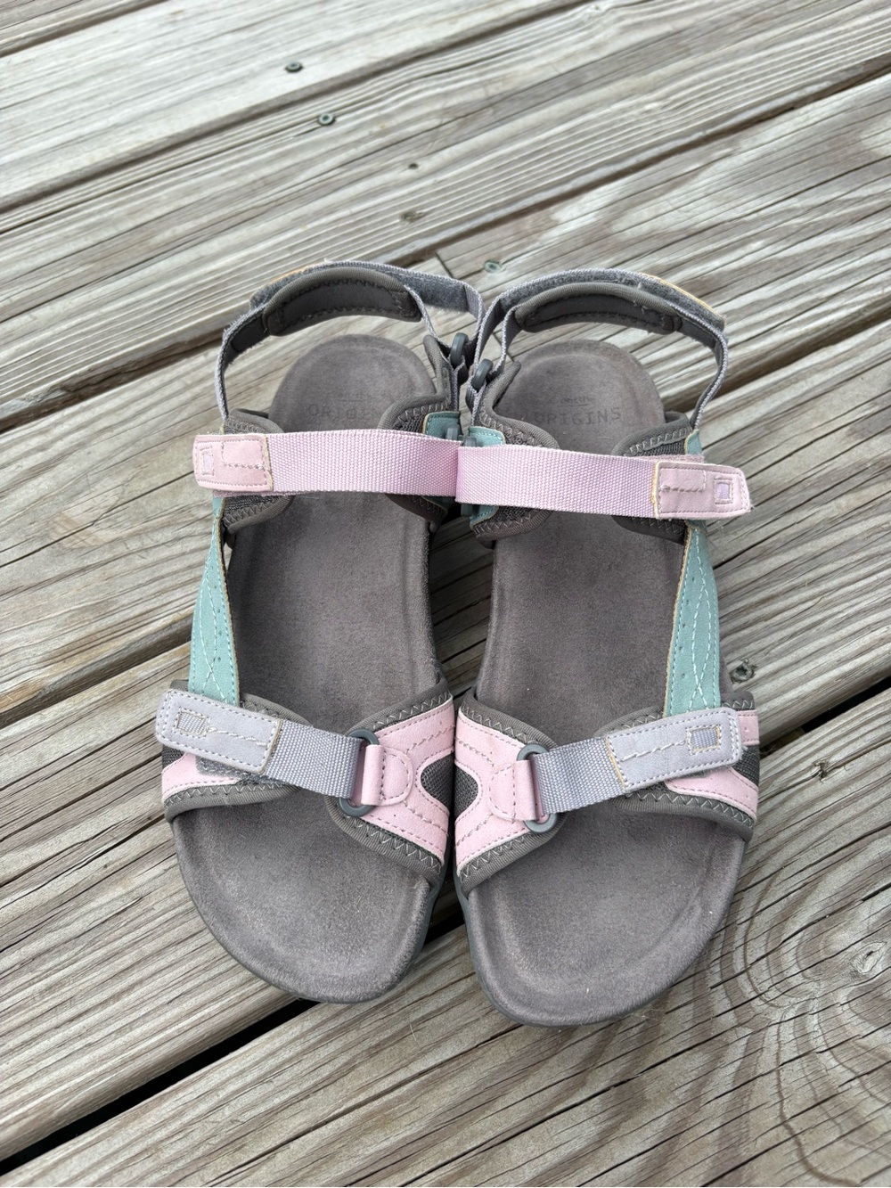 Women’s Earth Origins 3 Way Adjustable Outdoor Sandals in Pink, Lavender & Mint
